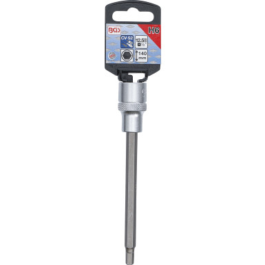 BGS Bit-Einsatz | Länge 140 mm | Antrieb Innenvierkant 12,5 mm (1/2"""") | Innensechskant 6 mm | 4271