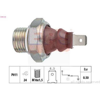 Íldruckschalter Made in Italy - OE Equivalent 1.800.124 Íldruckschalter Made in Italy - OE Equivalent 1.800.124