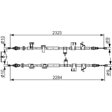 1 987 482 667 Seilzug, Feststellbremse 1 987 482 667 Seilzug, Feststellbremse