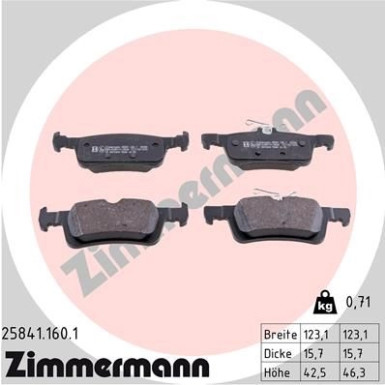 ZIMMERMANN Bremsbeläge
