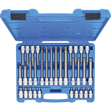 BGS Bit-Einsatz-Satz | Antrieb Innenvierkant 12,5 mm (1/2"""") | TPS-Profil (für Torx Plus) mit Bohrung TPS20 - TPS70 | 32-tlg | 5191