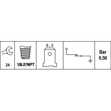 HELLA Öldruckschalter 6ZL 003 259-381