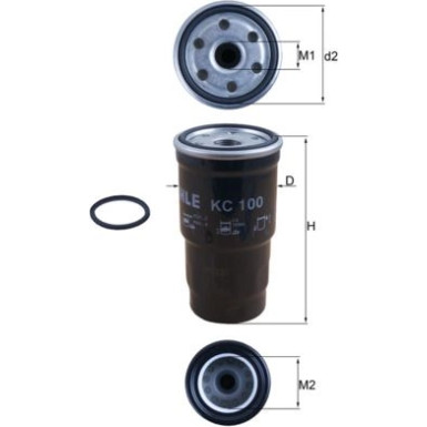 MAHLE Kraftstofffilter | KC 100D