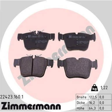 ZIMMERMANN Bremsbeläge ZIMMERMANN Bremsbeläge