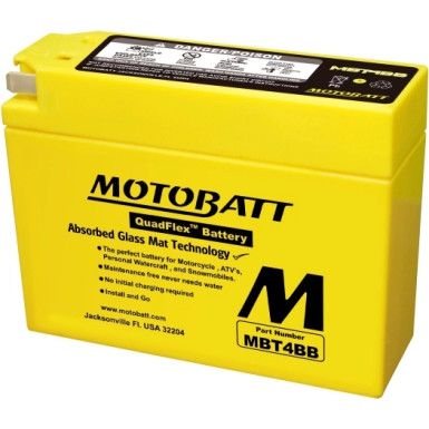 Motorrad Batterie 12V 2,5Ah/40A2 (Abmessungen: 113X38X87/87) | MBT4BB