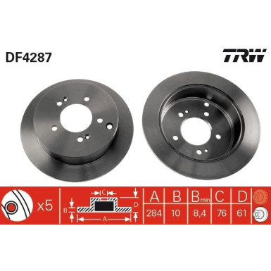 Bremsscheibe Hyundai T. Santa | DF4287