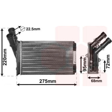 VAN WEZEL Wärmetauscher, Innenraumheizung 09006055