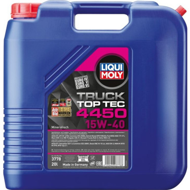 Liqui Moly Top Tec Truck 4450 15W-40 20 l | 3778 | 20L Kanister Kunststoff