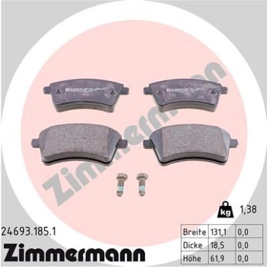 ZIMMERMANN Bremsbeläge ZIMMERMANN Bremsbeläge