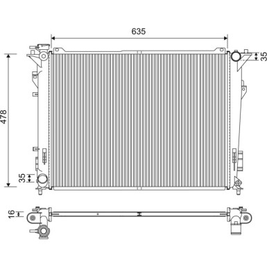 VALEO Motorkühler | 701209