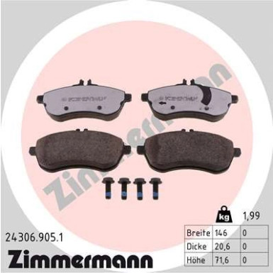 ZIMMERMANN Bremsbeläge