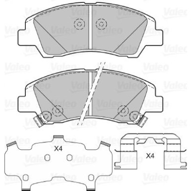 VALEO Bremsbeläge 601409