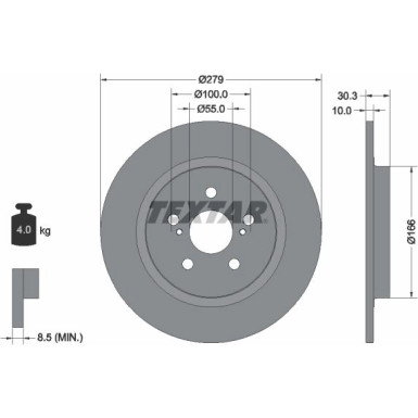 Bremsscheibe Lexus P. Ct 10 | 92228303