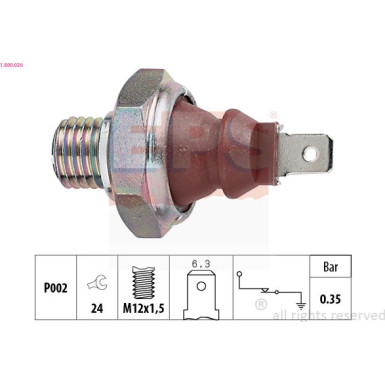 1.800.026 Öldruckschalter Made in Italy - OE Equivalent