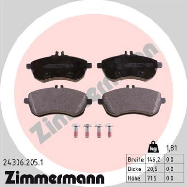 ZIMMERMANN Bremsbeläge