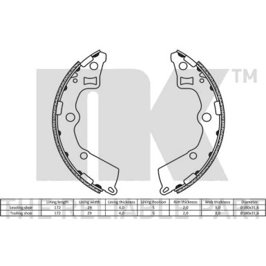 2735750 Bremsbackensatz