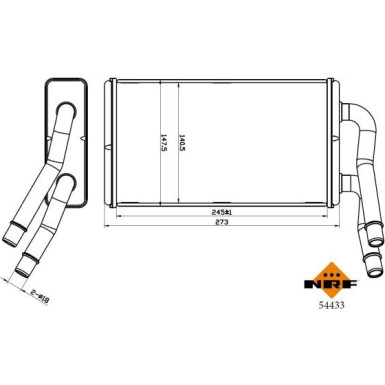NRF Wärmetauscher, Innenraumheizung 54433 EASY FIT