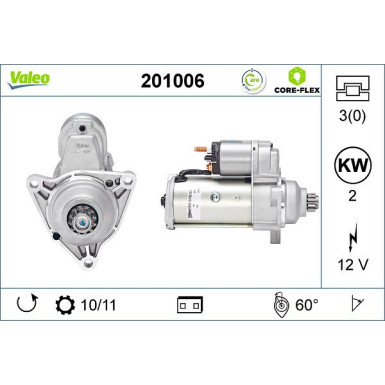 VALEO Anlasser 201006 VALEO CORE-FLEX