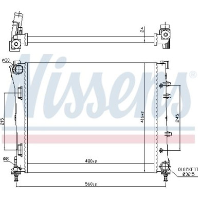 Wasserkühler PKW | FIAT 500 10/07- FOR KA 10/08 | 61935