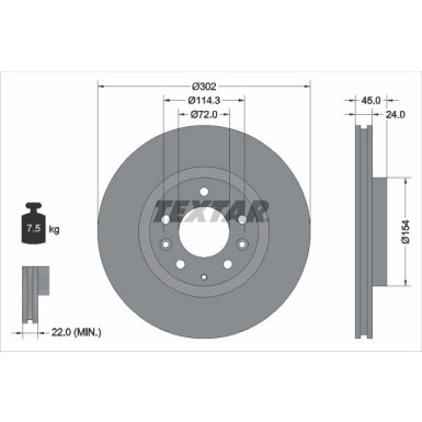 Bremsscheibe Mazda P. Rx 8 2.6 03-12 | 92261503
