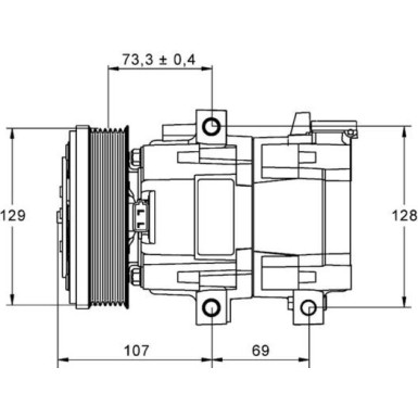 MAHLE Kompressor, Klimaanlage | ACP 855 000P