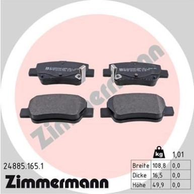 ZIMMERMANN Bremsbeläge ZIMMERMANN Bremsbeläge