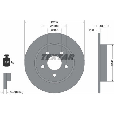 Bremsscheibe Ford T. Focus 04-/C-Max 265Mm | 92133703