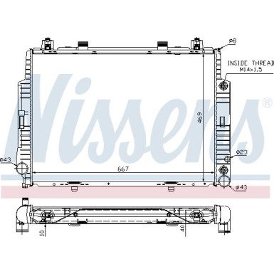 Wasserkühler PKW | MERCEDES W140 | 62716A
