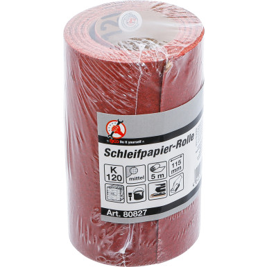 BGS Schleifpapier-Rolle 115 mm x 5 m Körnung 120 BGS Do it yourself 80827