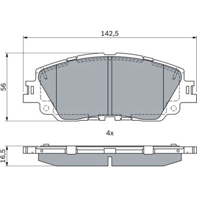 Bremsklötze VA | TOYOTA Carmy, RAV4 17 | 0 986 424 899