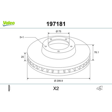VALEO Bremsscheibe 197181