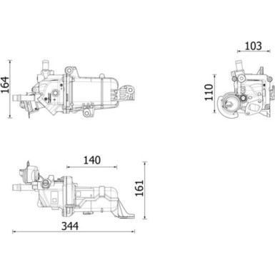 MAHLE Kühler, Abgasrückführung MAHLE Kühler, Abgasrückführung
