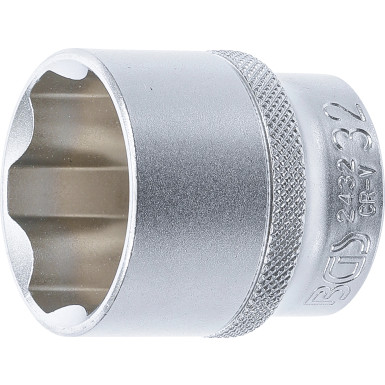 BGS Steckschlüssel-Einsatz Super Lock | Antrieb Innenvierkant 12,5 mm (1/2"""") | SW 32 mm | 2432