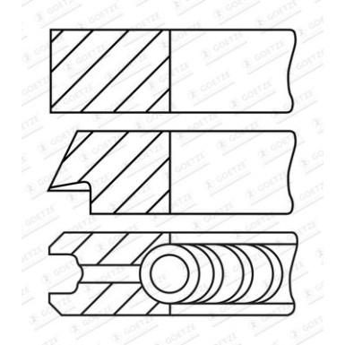 GOETZE ENGINE Kolbenringsatz