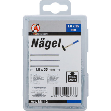 BGS Nägel-Sortiment | 200 g | 1,8 x 35 mm | 88112