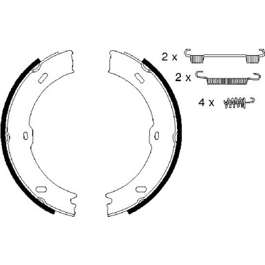 0 986 487 720 Bremsbackensatz, Feststellbremse 0 986 487 720 Bremsbackensatz, Feststellbremse