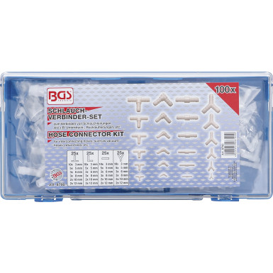 BGS Schlauchverbinder-Sortimente kraftstoffbeständig 100 tlg 8790 BGS Schlauchverbinder-Sortimente kraftstoffbeständig 100 tlg 8790