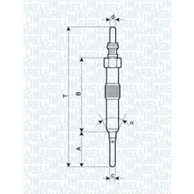 MAGNETI MARELLI Glühkerze 062900089304 MAGNETI MARELLI Glühkerze 062900089304