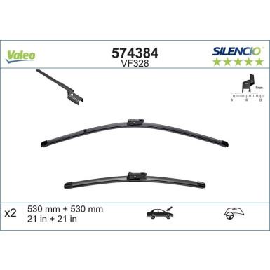 VM328 VALEO Silencio X.TRM Wischer 574384 VM328 VALEO Silencio X.TRM Wischer 574384