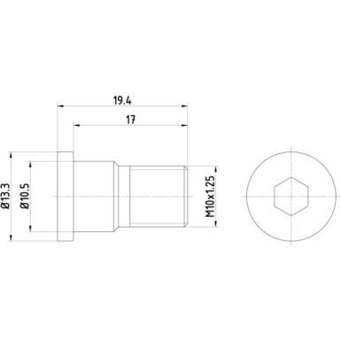 Schraube, Bremsscheibe TPM0007