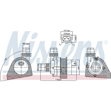 NISSENS Zusatzwasserpumpe 831066 NISSENS Zusatzwasserpumpe 831066