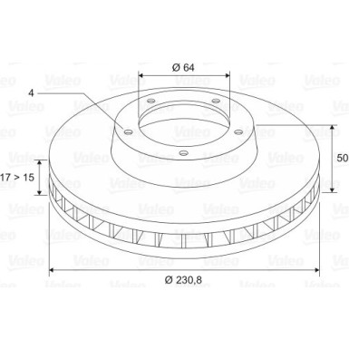 VALEO Bremsscheibe 186505