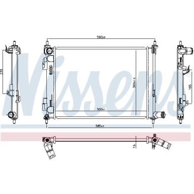 Wasserkühler PKW 606733 Wasserkühler PKW 606733