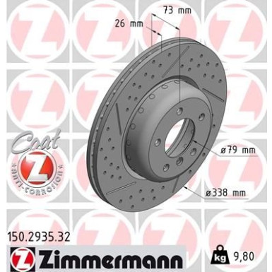 ZIMMERMANN Bremsscheibe 150.2935.32 FORMULA F ZIMMERMANN Bremsscheibe 150.2935.32 FORMULA F