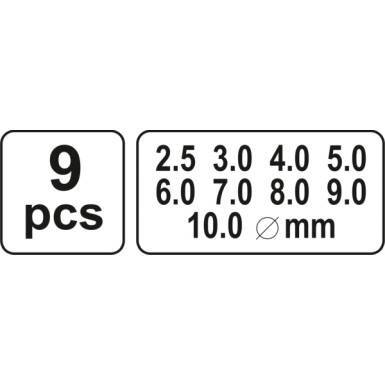 Lederlochset 9-Tlg YT-3590 Lederlochset 9-Tlg YT-3590