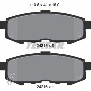 Bremsbelagsatz Mazda T.Mpv 02 2421501 Bremsbelagsatz Mazda T.Mpv 02 2421501