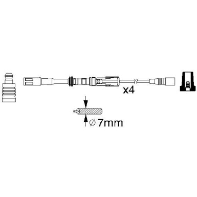 Zündleitungssatz AUDI,SEAT,SKODA,VW 0 986 356 337