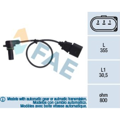 FAE Sensor, Drehzahl 79062 FAE Sensor, Drehzahl 79062