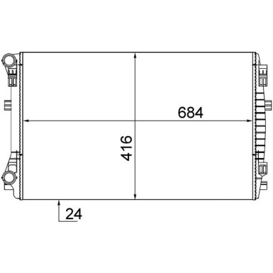 MAHLE Kühler, Motorkühlung CR 2054 001S BEHR