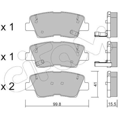 Bremsklötze HA HYUNDAI i30,KIA ceed 12 822-886-0